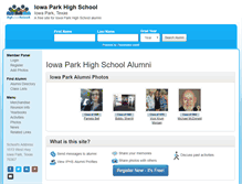 Tablet Screenshot of iowaparkhighschool.com